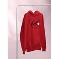 thumbnail image 3 of Hello Heart W Daisy Hoodie Women -Image by Shutterstock, Female 3X-Large, 3 of 4