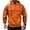 Orange #86, variant on Big and Tall Sweatshirts Mens Hooded Quarter Zip Hoodies Fleece Long Sleeve Travel Pullover Fall Winter Cargo Lined Zipper Sweatshirt Orange 2XL