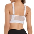 thumbnail image 4 of Byworldtasic Womens Plus Size Seamless Mesh Breathable Wireless Bra Gathered Front Design Bralette Adjustable Soft Bra, 4 of 9