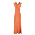 thumbnail image 6 of NXMZXB Dresses for Bridesmaids,Wedding Guest Dresses for Women,Plus Size Wrap Dress Long Maxi Convertible Multiway Dress Orange M, 6 of 9