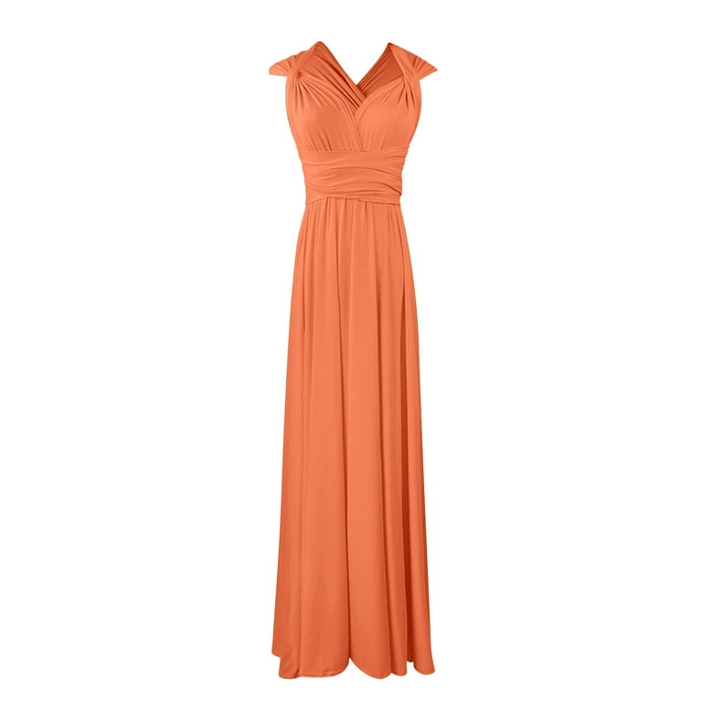 Generic Women's Wedding Guest Dresses Sexy Convertible Multi Way Bandage  Backless Empire Cocktail Prom Gown Maxi Dress - Walmart.com