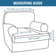 thumbnail image 4 of H.VERSAILTEX 2-Piece Velvet T Cushion Armchair Slipcover, Stretch 1 Cushion Sofa Cover with Separate T Cushion Cover, Non-Slip Furniture Protector, Ivory, 4 of 7