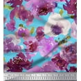 thumbnail image 1 of Soimoi Georgette Viscose Fabric Flower Watercolor Print Fabric by the Yard 42 Inch Wide, 1 of 1