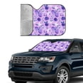 thumbnail image 2 of Yiaed Violet Print Car Windshield Sunshade Front Auto Car Front Window Sun Shade Foldable Sun Visor Shield Cover Auto Accessories for Sedan SUV Truck-Medium, 2 of 5