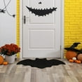 thumbnail image 5 of VogueV Gothic Bat Silhouette Doormat, Halloween Faux-Wool Entry Rug with Wing Cutouts, Non-Slip Rubber Back, Indoor/Outdoor Spooky Porch Décor for Families & Gifting, 1 Bat Mat, 5 of 7