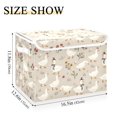 thumbnail image 5 of Yayeee Collapsible Storage Bin with Lid Fabric Closet Decorative Basket with Handles, Gray Cartoon Goose Pattern, 5 of 7