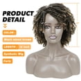 thumbnail image 4 of Creamily Dreadlock Wigs for Black Women and Men Braiding Hair Synthetic Blonde Wigs Crochet Hair Wigs for Halloween Wefted Wig Caps (Black Mix Blonde ), 4 of 5