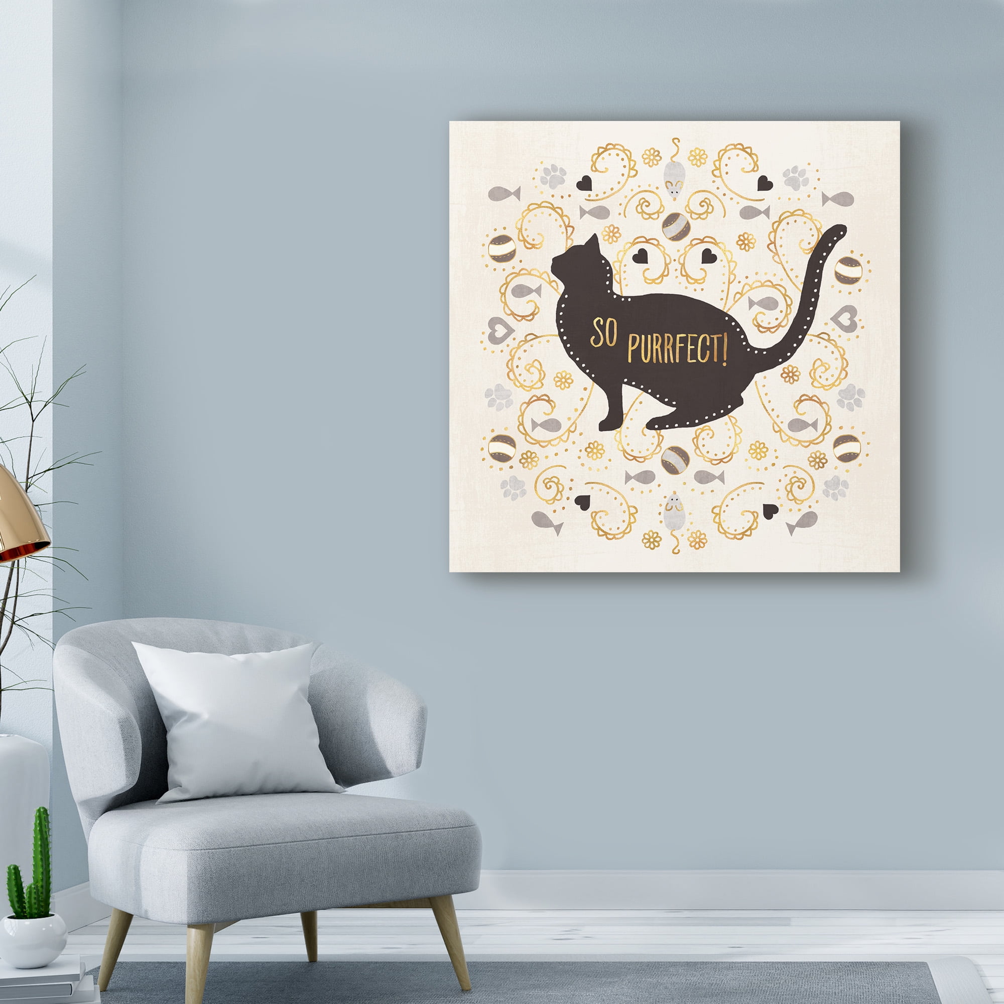 Trademark Fine Art 'Otomi Cats III Neutral' Canvas Art by Veronique Charron