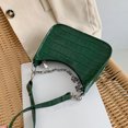 thumbnail image 1 of Bolso de cuero portátil para mujer, de mano de cocodrilo sólido, para axilas de calle, 1 of 5