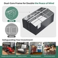 thumbnail image 6 of JULY'S SONG 10X16FT Outdoor Storage Shed, Metal Shed with Windows & Lockable Doors for Lawn, Black, 6 of 8
