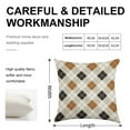 thumbnail image 2 of Black And Gold Argyle Harlequin Linen Throw Pillow Covers 24"x24" Decorative Cushion Cases with Hidden Zipper for Sofa, Couch, Bed, Living Room–No Insert Made in USA, 2 of 7