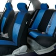 thumbnail image 3 of FH Group Trendy Elegence Airbag Compatible and Split Bench Seat Covers, Full Set, Blue/Black, 3 of 4