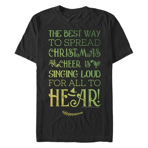 Men's Elf Singing Loud for All To Hear  Graphic T-Shirt
