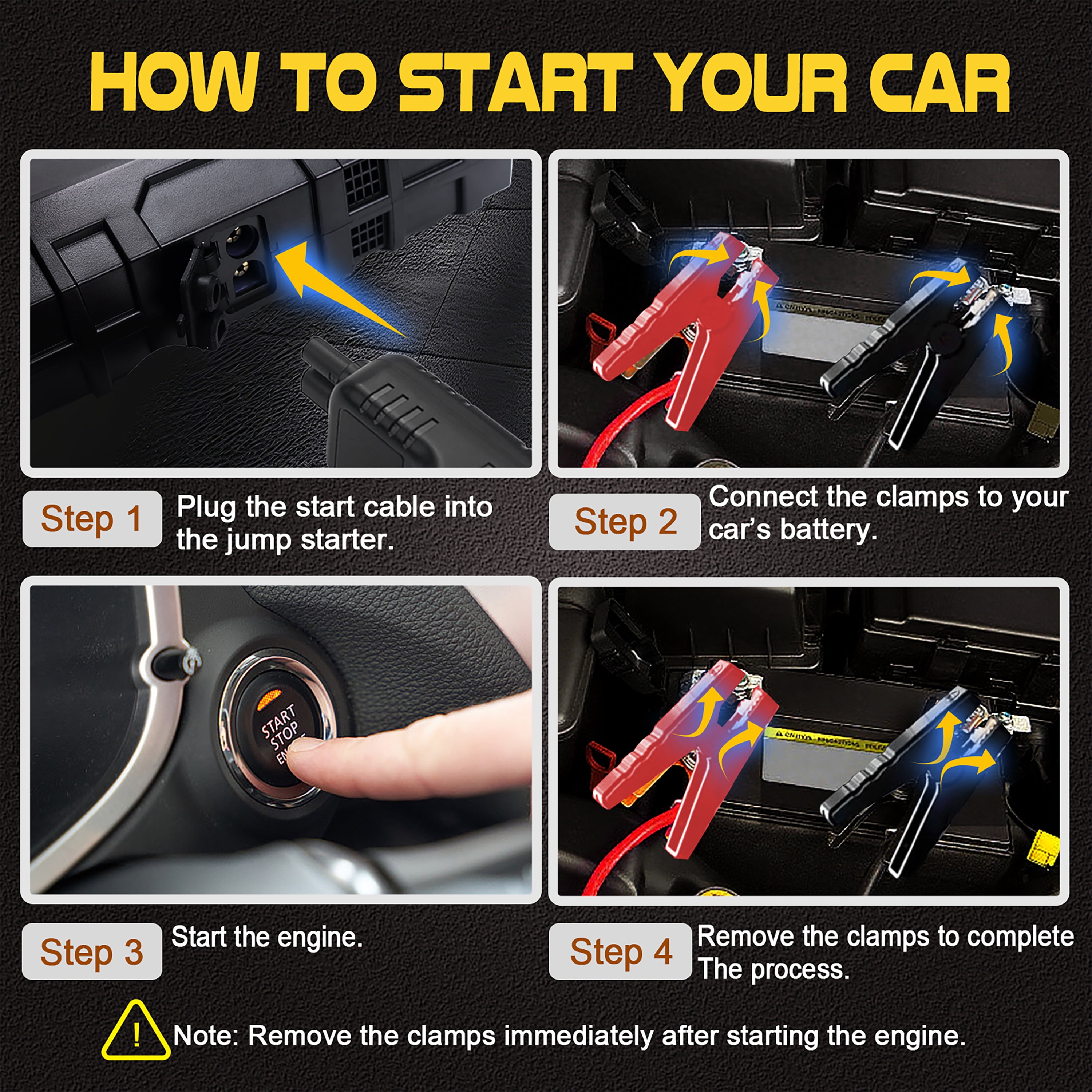 LEDMIRCY 2-in-1 Car Jump Starter and Tire Inflator with LED Display, Flashlight, USB Fast Charge, All-In-One Design, High Quality