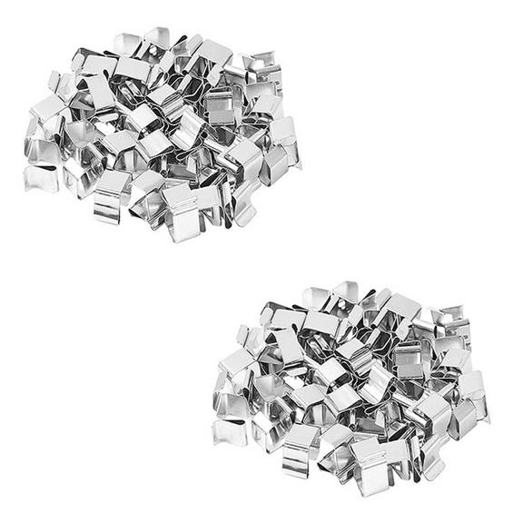 100PC Christmas Lights Gutter Hooks Galvanized Holiday Roof Light Clips B