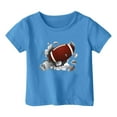 thumbnail image 2 of Piuwrlz T-Shirts Tops for Kids Girls Short Sweatshirt Sleeve Blue Size 11 Years, 2 of 4