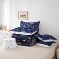thumbnail image 6 of meiyoeat Cosmic Celestial 7-Piece Twin Bedding For Men Women,Whimsical Star Print Bedding Comforter Set,Teal Purple Black,Colorful Stars Reversible, 6 of 7