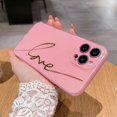 thumbnail image 3 of Compatible with iPhone 14 Pro Max Case Cute, Glitter Bling Plating Letter Love Pattern Phone Case for iPhone 14 Pro Max 6.7'' Camera Protective Back Cover for Women Girl-Pink, 3 of 12