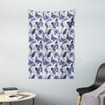 thumbnail image 1 of Retro Tapestry, Old Fashioned Butterfly Moth Forms Romance Flowers Essence Beauty Picture, Wall Hanging for Bedroom Living Room Dorm Decor, 40W X 60L Inches, Violet Black Baby Blue, by Ambesonne, 1 of 2