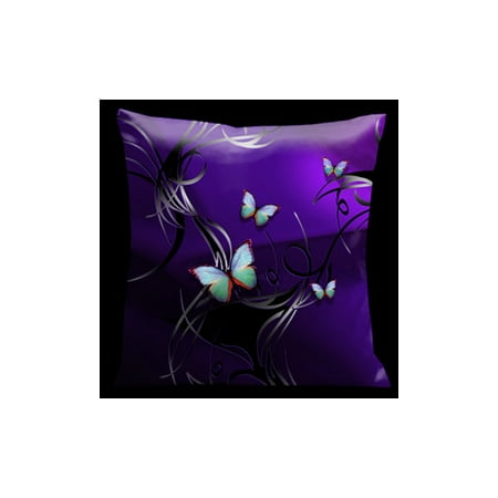 Lama Kasso Butterflies Tropical Throw Pillow