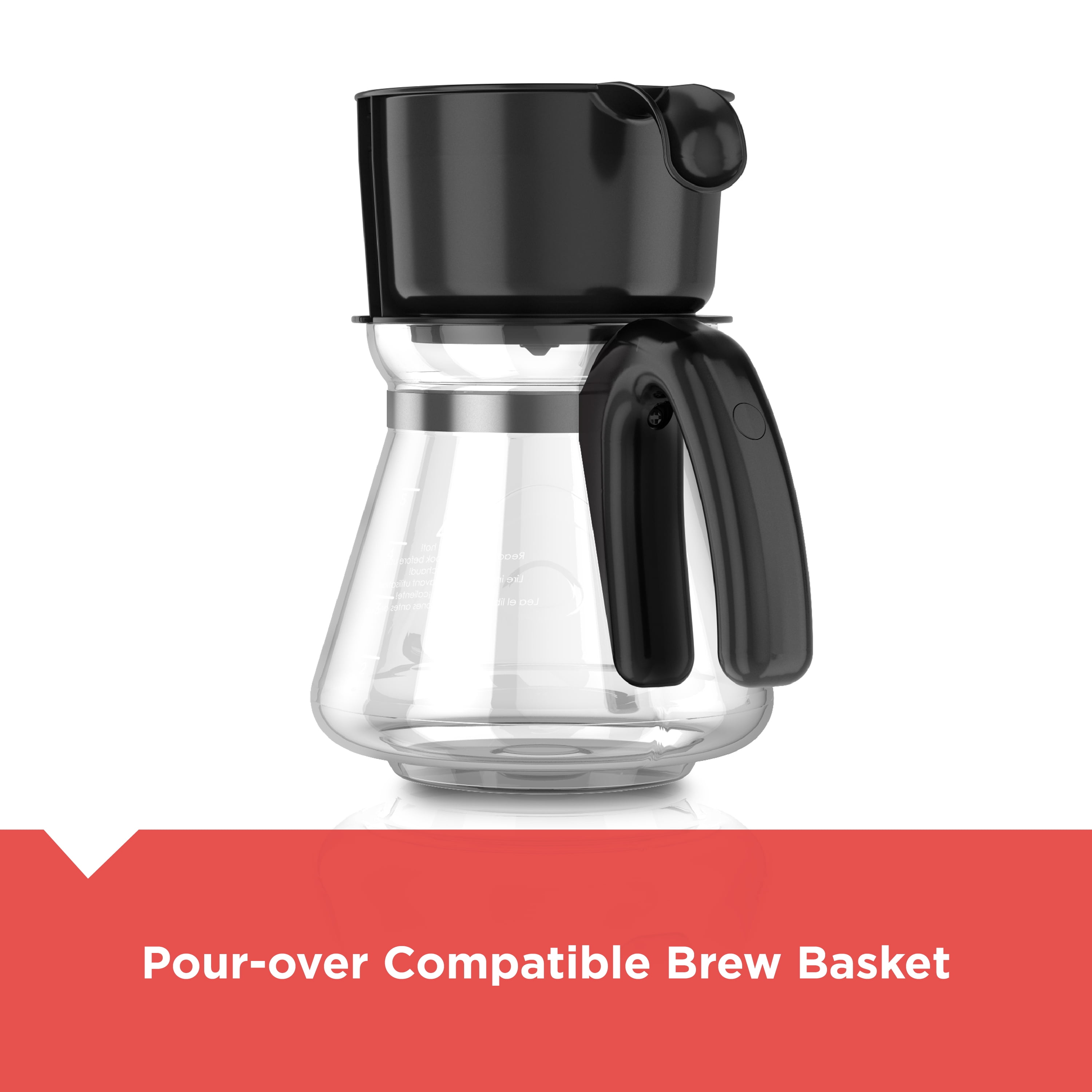 BLACK+DECKER 5-Cup Black/Stainless Residential Drip Coffee Maker in the Coffee  Makers department at