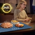 thumbnail image 2 of VIDONIO Portable Electric Warming Mat for Food, 6-Level Temp & 5 Timer Settings, Navy Blue, 2 of 12