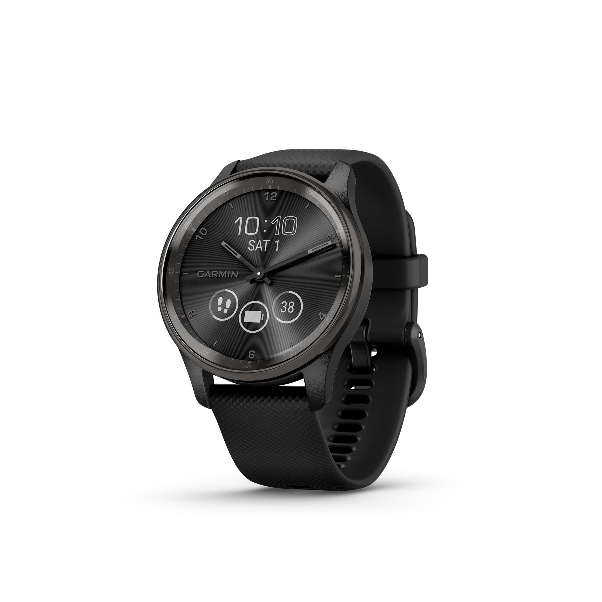 Garmin vivomove Trend Hybrid Smartwatch Slate Bezel - Black Case
