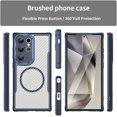 thumbnail image 2 of Case for Galaxy S24 Ultra,Full-Body Rugged Carbon Fibre Protective Clear Back Hybrid Magnetic Wireless Charge Shockproof Protector Phone Case for Samsung Galaxy S24 Ultra 5G,6.8 inch 2024 (Blue), 2 of 18