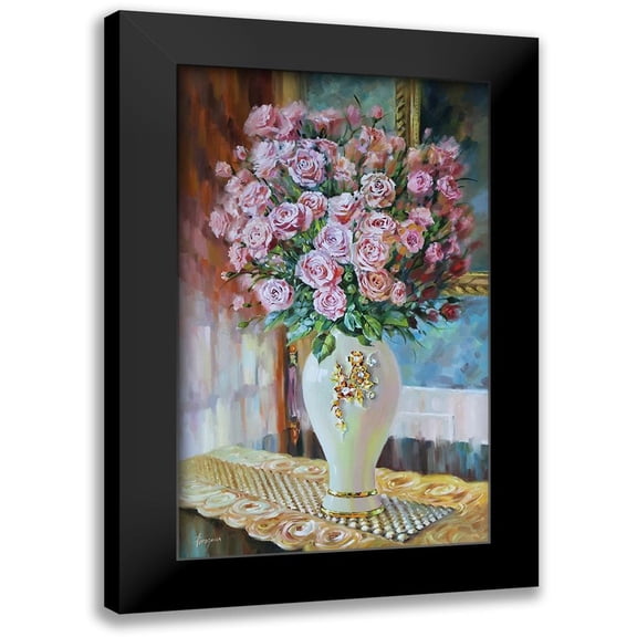 Rogozina, Svetlana 10x14 Black Modern Framed Museum Art Print Titled - Big bouquet of Roses