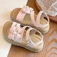 thumbnail image 5 of Staki Wedges for Girls Girls Sandals With Double Strap And Buckle - Lightweight Toddler Sandals - Cushioned Footbed Sandal(Pink,13 Little Kid), 5 of 9