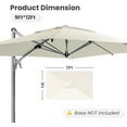 thumbnail image 7 of HOMPUS 9-12FT Cantilever Patio Umbrella 360°Rotation Rectangular Outdoor Umbrella, 7 of 7
