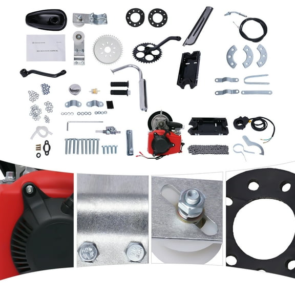 49cc 4-Stroke Bike Engine Motor Kit – Air-Cooled OHV, Pull Start Petrol Conversion for 26-28" Bikes & ATVs, 27-32 MPH Speed, Complete Mounting Kit Included