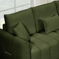 thumbnail image 5 of Newest 80.7 inch premium Teddy fabric sofa with 3 back pillows and 3 back cushions Solid wood frame 3 seat sofa with oversized upholstered chair for living room, bedroom, 5 of 6