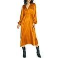 thumbnail image 1 of SANCTUARY $149 Womens New Yellow Polka Dot Long Sleeve Fit + Flare Dress 10 B+B, 1 of 2
