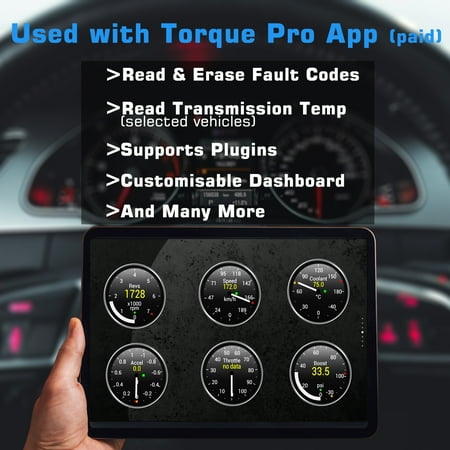 Veepeak OBDCheck VP11 - Bluetooth OBD2 診断機 故障診断機 メーター マルチメーター Android