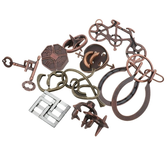 BESTSKY 9Pcs Brain Teaser Puzzles Unlock Interlocking Puzzle Adult Mind Puzzle Game