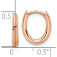 thumbnail image 4 of 14K Rose Gold Polished Oval Hinged Hoop Earrings (Width 10.2) (Length 12.6) - Jbsp, 4 of 5