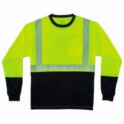 Ergodyne B3178191 GloWear 8281BK Hi-Vis Performance Long Sleeve T-Shirt - Class 2 - Long-7XL - Lime