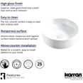 thumbnail image 3 of Karran Usa Vc-421 Valera 16" Circular Vitreous China Vessel Bathroom Sink - White, 3 of 5