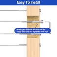 thumbnail image 4 of CKE 50 Pack 4"x4" Invisible Cable Railing Kits, T316 Stainless Steel 1/8" Invisible Receiver and Swage Stud End for Deck Cable Railing Hardware Threaded End Fitting, 4 of 7