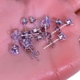 thumbnail image 2 of Sterling Silver Post Small Stud Earrings for Women Men,Zirconia Earrings 14K Gold Plated Cartilage Earrings 6 Pairs, 2 of 9