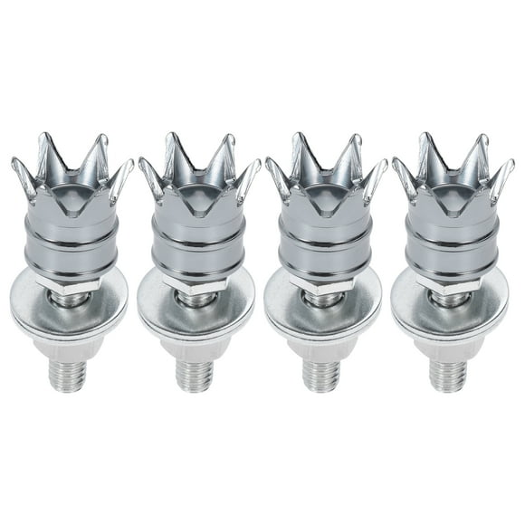 Unique Bargains Universal Motorcycle M6 License Plate Screws Cover 40mm Anti Theft License Plate Screw Frame Bolt Kit Aluminum Alloy Titanium Tone 4 Pcs
