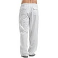 thumbnail image 3 of HCURIBAD Clearance! Mens Pants Casual, Men's Casual Work Pants Plus Size Loose Fit Sweatpants with Pockets Mens Sweatpants Hiking Pants Men Lightweight Pants, 1PC Pant White M, 3 of 6