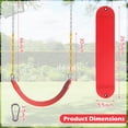 thumbnail image 2 of Bibana 2PCS Swings Seats Heavy Duty with 66" Chain, Playground Swing Set Accessories Replacement with Snap Hooks, Support 250lb (Red), 2 of 6