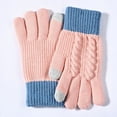 thumbnail image 4 of Cxenplz Women's Winter Warm Touch Screen Gloves Thermal Thicker Wool Fleece Liner Knit Gloves for Cold Weather, 4 of 5