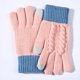 thumbnail image 4 of Guantes de lana de punto para hombre y mujer, resistentes al viento, cálidos y gruesos, para exteriores, para adultos, para mujer, 4 of 5