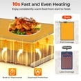 thumbnail image 4 of Costway Rollable & Portable Electric Warming Tray with Fasting Heating Timer Auto Shut-Off Gray, 4 of 10