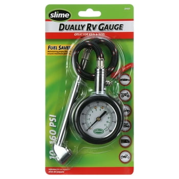 Slime Dually RV Dial Tire Pressure Gauge 10-160 Psi - 20420