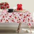 thumbnail image 1 of Valentines Day Tablecloth Rectangle 60x84 Inch, Valentine Tablecloth Lace Flower Red Rose Heart Table Cloth Cover for Dinner Party Wedding Decor, 1 of 5