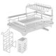 thumbnail image 5 of Carbon Steel Dish Rack with Drainboard, Sink Organizer, Dish Strainer Shelf for Kitchen Counter Storage A, 5 of 5